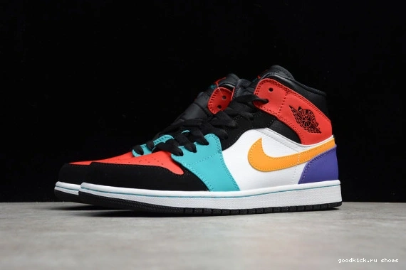 BRED MULTI-COLOR MID JORDAN AIR 1 554724-125 554724-125 0311